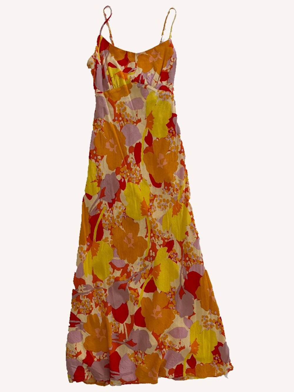 NWOT ASTR the Label Floral Tropical Maxi Cami Dress with Back Tie Size Small